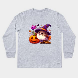 Puffer Fish  Puffer Halloween Kids Long Sleeve T-Shirt